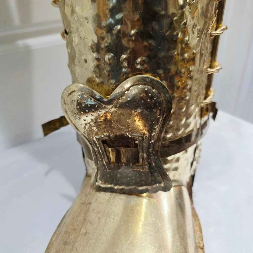 Vintage‎ Hammered Brass Boot Umbrella Stand Luxury Storage Walking Sticks Holder